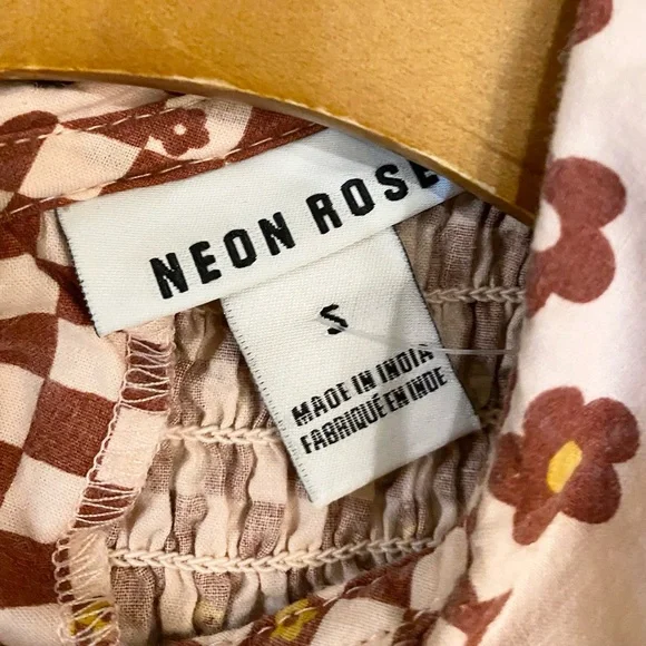 ASOS Neon Rose Floral Gingham Peter Pan Collar Midi Dress 🌼 - Picture 11 of 13